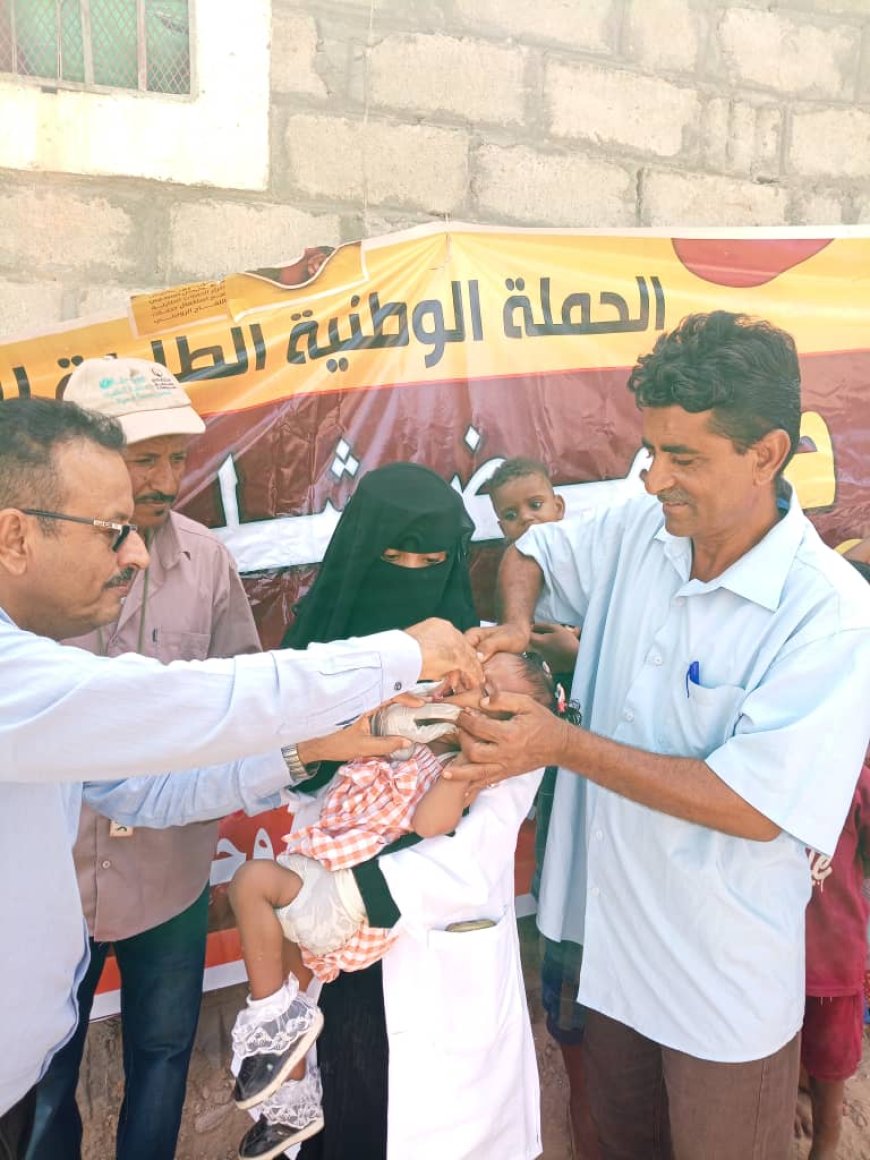 مكتب الصحة بمديرية الوضيع يدشن الجوالة الأولى للتحصين ضد شلل الاطفال