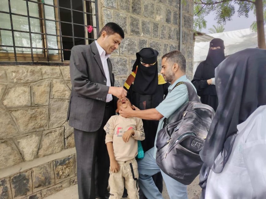 تدشين الجولة الأولى من حملة التحصين ضد شلل الأطفال في مديرية مقبنة