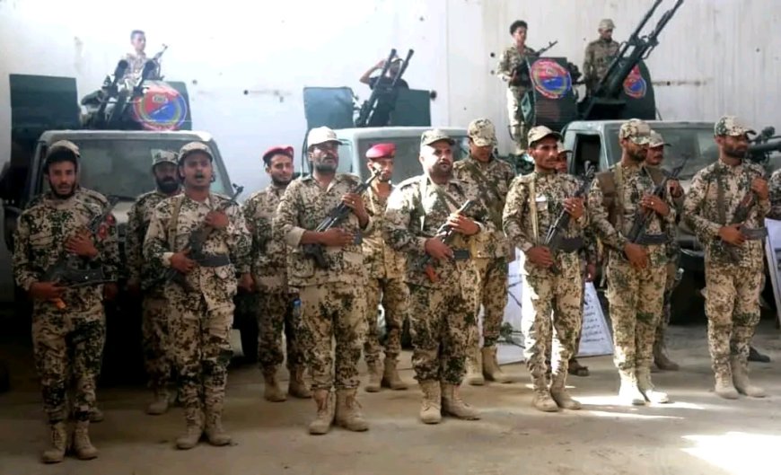 اللواء الخامس حرس رئاسي بمحور تعز يدشّن المرحلة الثانية من العام التدريبي القتالي والعملياتي والمعنوي 2025م