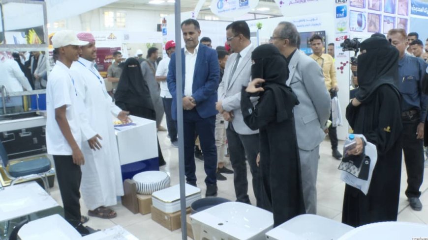 الأمين العام لمحلي حضرموت يفتتح معرض العقار والبناء بالمكلا 