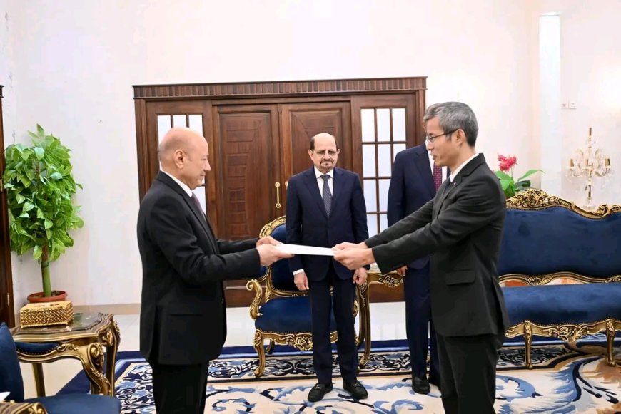 رئيس مجلس القيادة يتسلم أوراق اعتماد عدد من سفراء الدول الشقيقة والصديقة