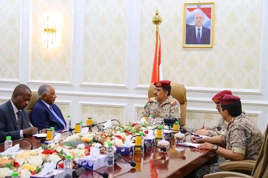 وزير الدفاع يلتقي في عدن سفيري السودان واليابان