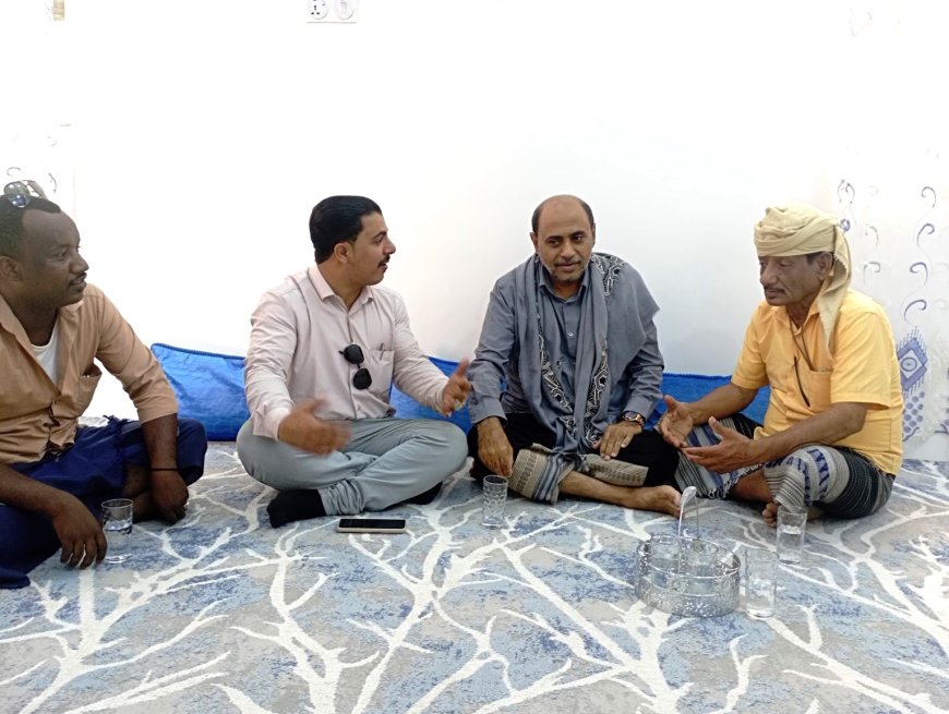 رئيس مجلس تنسيق أندية حضرموت الوادي يطمئن على صحة رئيس نادي الاتفاق بالحوطة