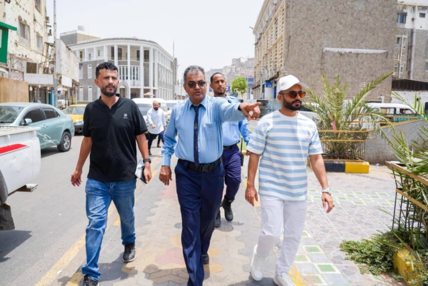 تدشين مشروع إشارات المرور في مديرية صيرة بعدن