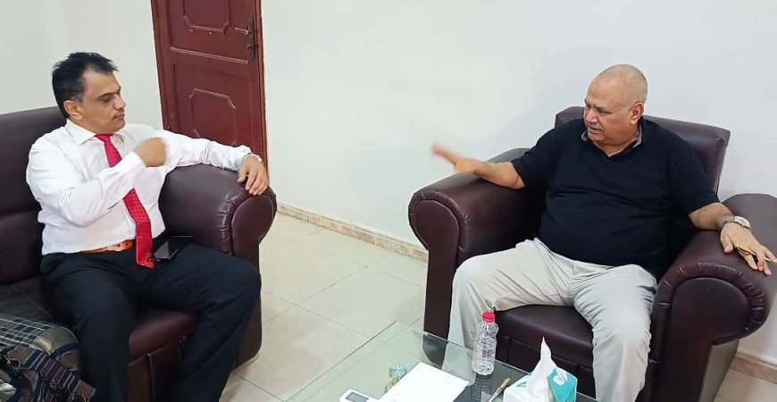 عدن.. البيشي يلتقي مدير عام مكتب الصحة بمحافظة البيضاء لبحث سبل  تعزيز التعاون المشترك