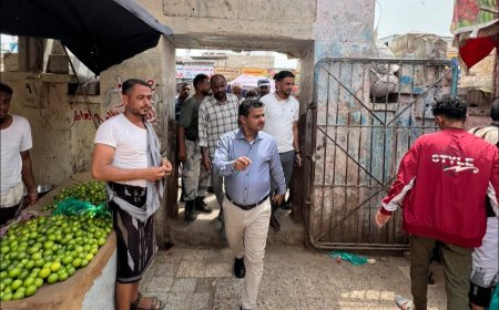 مدير عام مديرية الشيخ عثمان يغلق عددًا من مفارش الخضروات والأسماك المخالفة للأسعار