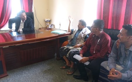 اجتماع برئاسة المحافظ يقف امام احتياجات مديرية سباح من مشاريع مياة الشرب