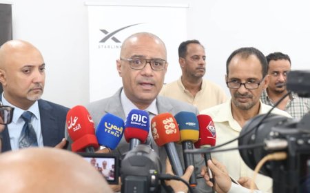 معالي وزير الاتصالات واعد باذيب  يدشن نقاط مبيعات أجهزة وخدمات "ستارلينك"