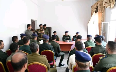 مدير عام شرطة تعز يتفقد إدارة البحث الجنائي ويوجه برفع الجاهزية وتعزيز الأداء الأمني