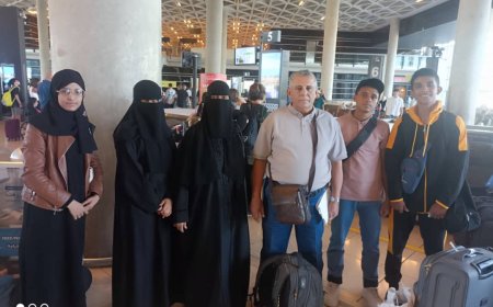 وصول فريق بلادنا المشارك في أولمبياد الكيمياء العاشر مطار علياء الدولي بالمملكة الأردنية