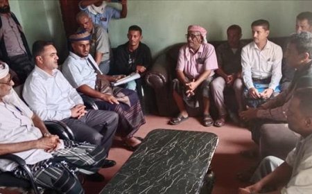 مدير عام مكتب الشباب والرياضة بلحج يزور ردفان ويلتقي بمكاتب وأندية المديريات