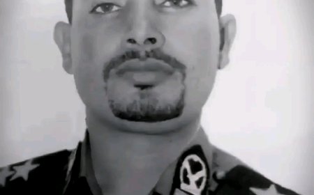 إدارة أمن محافظة أبين تنعي استشهاد أحد ضباطها المخلصين الملازم ناصر عبدالله الهارش