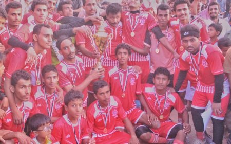 بركلات الترجيح التلال يتوج بطلاً لدوري إعادة البسمة بمنطقة هدى بشبوة والقادسية وصيفاً