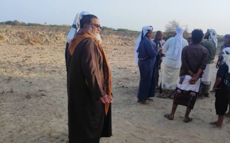 مدير عام مكتب الأوقاف بأبين ينفذ نزولًا ميدانيًا لأراضي الأوقاف في منطقة الدرجاج