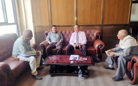 الوكيل الصنوي يؤكد على ضرورة إنشاء حواجز مائية في منطقة الضباب وعدد من المناطق بتعز 