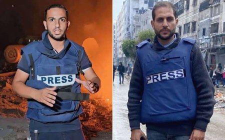 استشهاد أربعة صحفيين في قصف إسرائيلي استهدف خيمة إعلامية قرب مستشفى الشفاء بغزة