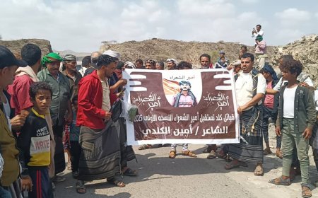 استقبال جماهيري حاشد للشاعر أمين الكلدي الفائز بلقب "أمير الشعراء"