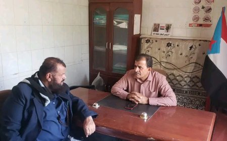 نائب رئيس تنفيذية انتقالي أبين يلتقي وكيل المحافظة د. الجنيدي