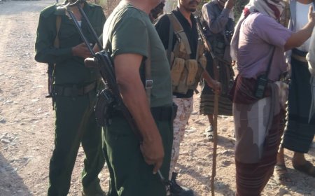 بتوجيهات مدير عام أمن أبين.. حملة أمنية ضد مواقع الافارقة بمنطقة عصران شرق مدينة المحفد