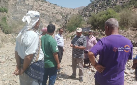 فريق وزاري يزور سرار يافع لتقييم أضرار التغير المناخي ووضع حلول بيئية عاجلة