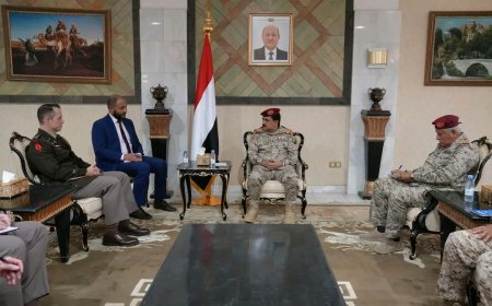 وزير الدفاع يبحث مع الملحق العسكري الأمريكي جهود مكافحة التهريب
