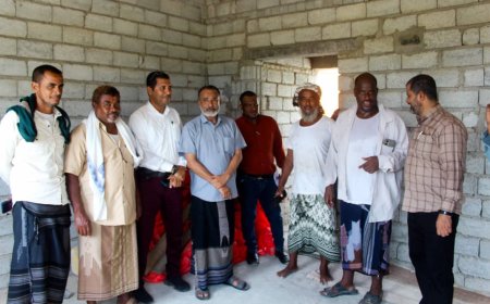 مدير عام بروم ميفع يتفقد مبنى ادارة جمعية صيادي بروم ومصنع الثلج الممول من الوكالة الالمانية