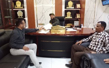 لقاء تنسيقي بين مدير أمن لحج وهيئة الأراضي والمساحة والتخطيط العمراني لتعزيز التعاون المشترك