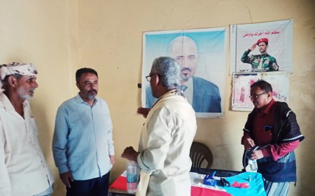 رئيس تنفيذية انتقالي أبين يطلع على نشاط اللجان المحلية بانتقالي خنفر بمركز حصن بن عطية