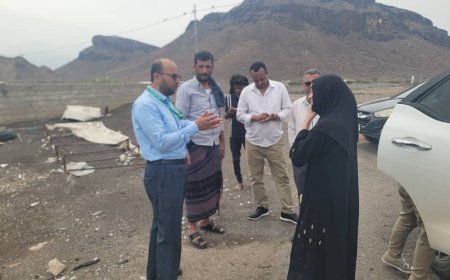 المغربي يطلع على خطط عمل وفد منظمة ادرا بالمجال الصحي في مديرية الملاح محافظة لحج