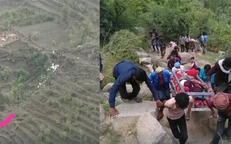 تعز.. سقوط سيارة في منحدر جبلي بمنطقة السفاء