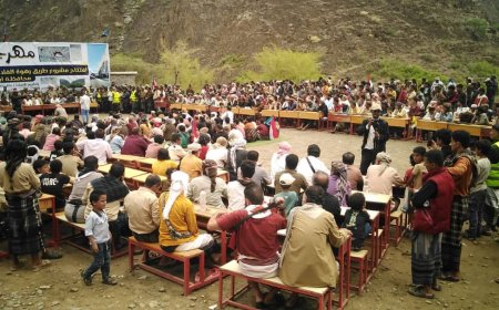 وسط حضور رسمي وشعبي.. افتتاح مشروع طريق رهوة الفلاح حُمَّة بيافع سرار 