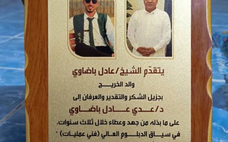 شكر وتقدير للوالد ابو همام الباضاوي