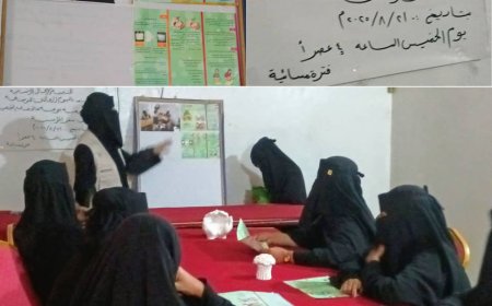 مؤسسة سفراء الخير للتنمية الأعمال الإنسانية تنظم محاضرة توعوية حول الرضاعة الطبيعية بأبين