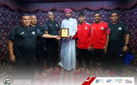 بعثة منتخبنا الوطني للشباب تشكر الشيخ الصيعري 