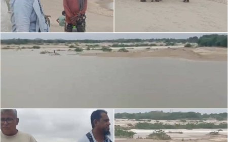 تدفق سيول وادي بنا.. جهود كبيرة في تفقد مجاري السيول