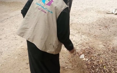 أبين : مؤسسة البركة تنفذ مبادرة نظافة في مدرسة أبناء الفلاحين ومجمع هائل سعيد أنعم