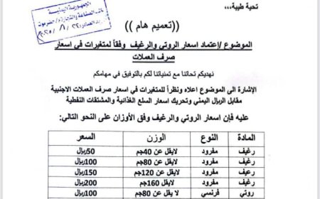 وزارة الصناعة والتجارة بحضرموت تصدر تعميماً بتعديل أسعار الخبز والروتي في مدينة المكلا