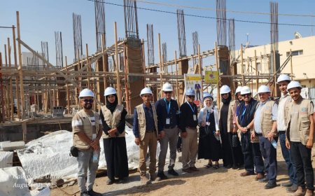 بتوجيه من البيشي.. مدير الرعاية الصحية والمستشارة الإقليمية لمنظمة اليونبس يتفقدان أعمال بناء مخازن اللقاحات المركزية في عدن