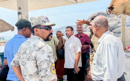 هيئة المصائد السمكية في صيرة تضبط كمية من الأسماك المتعفنة وتتلفها