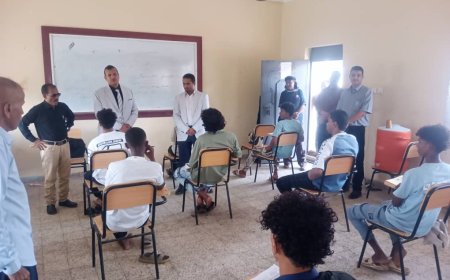 مكتب التعليم الفني بلحج يدشن بدء الامتحانات الوزارية للعام ٢٠٢٥م لطلاب المعاهد المهنية والتقنية بالمحافظة