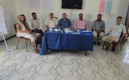 مدير عام قعطبة بكر الشاعري يدشن دورة تدريبية للوسطاء المحليين في مديريتي قعطبة والحصين محافظة الضالع