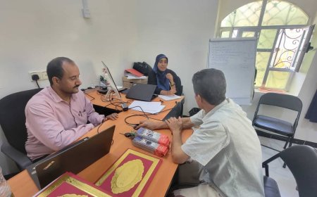 زيارة هامة لمدير عام قعطبة بكر الشاعري لمنظمة اكتد بالضالع ومناقشة قضايا النازحين والمحتاجين