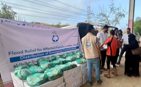 منظمة يمن أيد تقدم مساعدات عاجلة للمتضررين من السيول في عدن