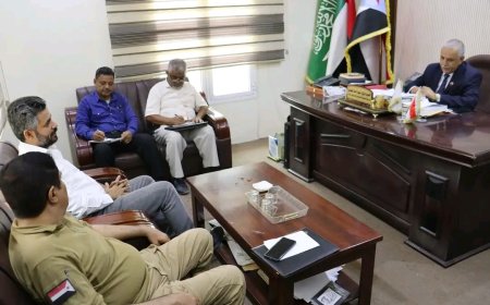 فريق التوجيه والرقابة الرئاسي يناقش جهود مكتب وزارة الزراعة بساحل حضرموت