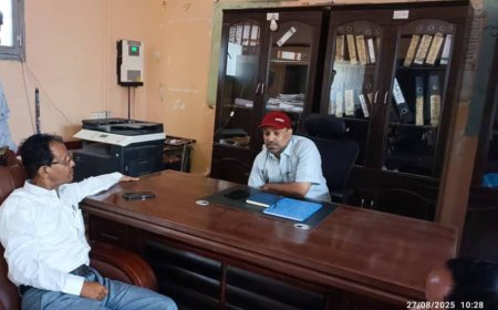 مدير عام المسيمير في زيارة تفقدية لإدارة التربية والتعليم للاطلاع على استعدادات العام الدراسي الجديد