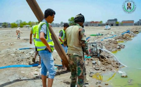 قوات الحزام الأمني تواصل جهود إنقاذ المتضررين من السيول في العاصمة عدن