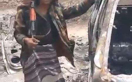 إدارة أمن أبين تتسلم مطلوبًا أمنيًا في قضية إحراق سيارة مشروع سد حسان