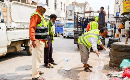استمرار حملة الرش الضبابي والرذاذي في أحياء مديرية صيرة