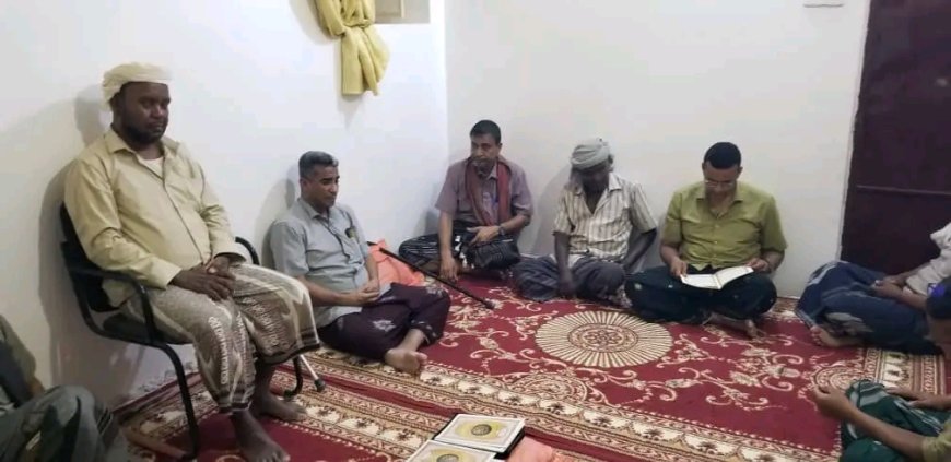 انتقالي وادي وصحراء حضرموت يقدم واجب العزاء لأسرة الشهيد محمد سعيد يادين