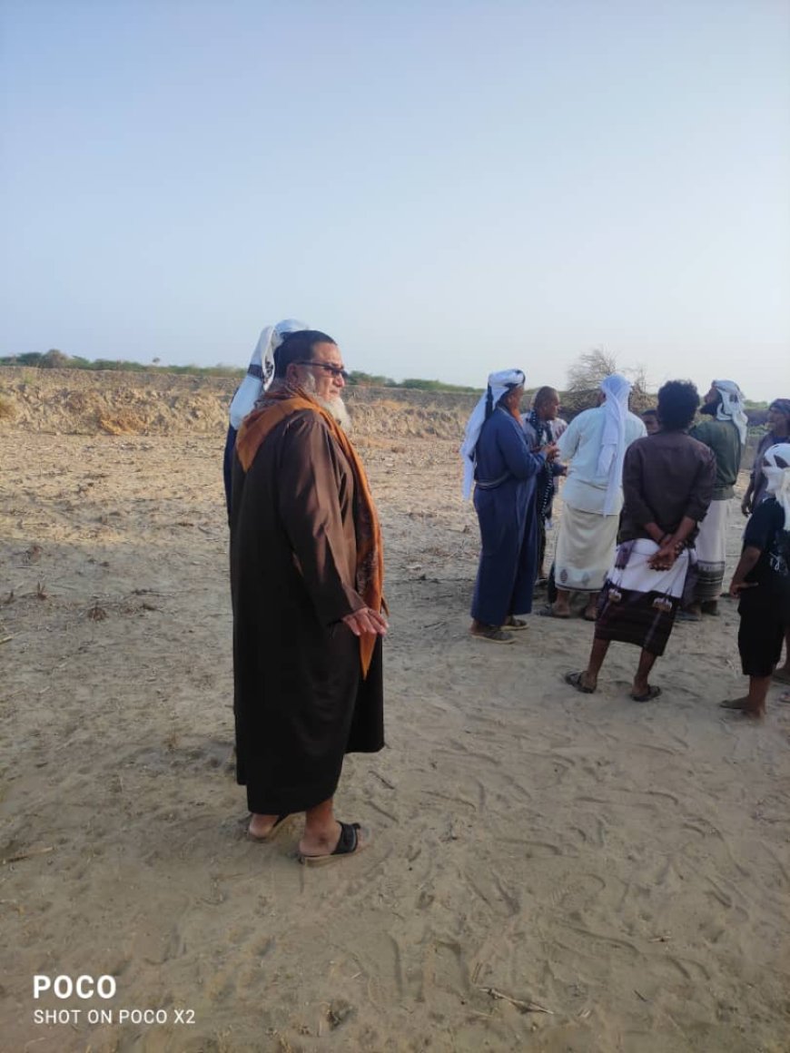 مدير عام مكتب الأوقاف بأبين ينفذ نزولًا ميدانيًا لأراضي الأوقاف في منطقة الدرجاج